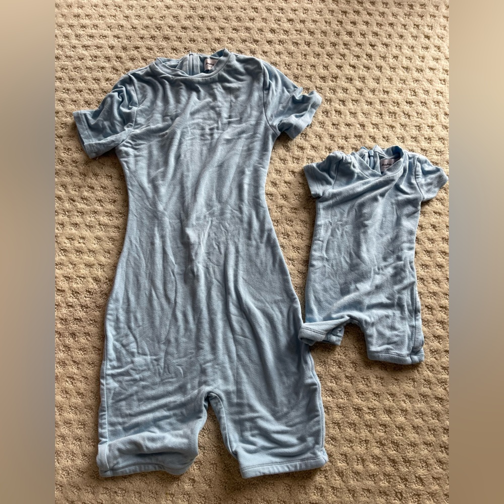 Naked Wardrobe Mommy & Me Baby Blue Set